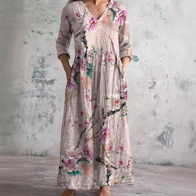 Aisling | Elegant sommarklänning i hög kvalitet med blommönster