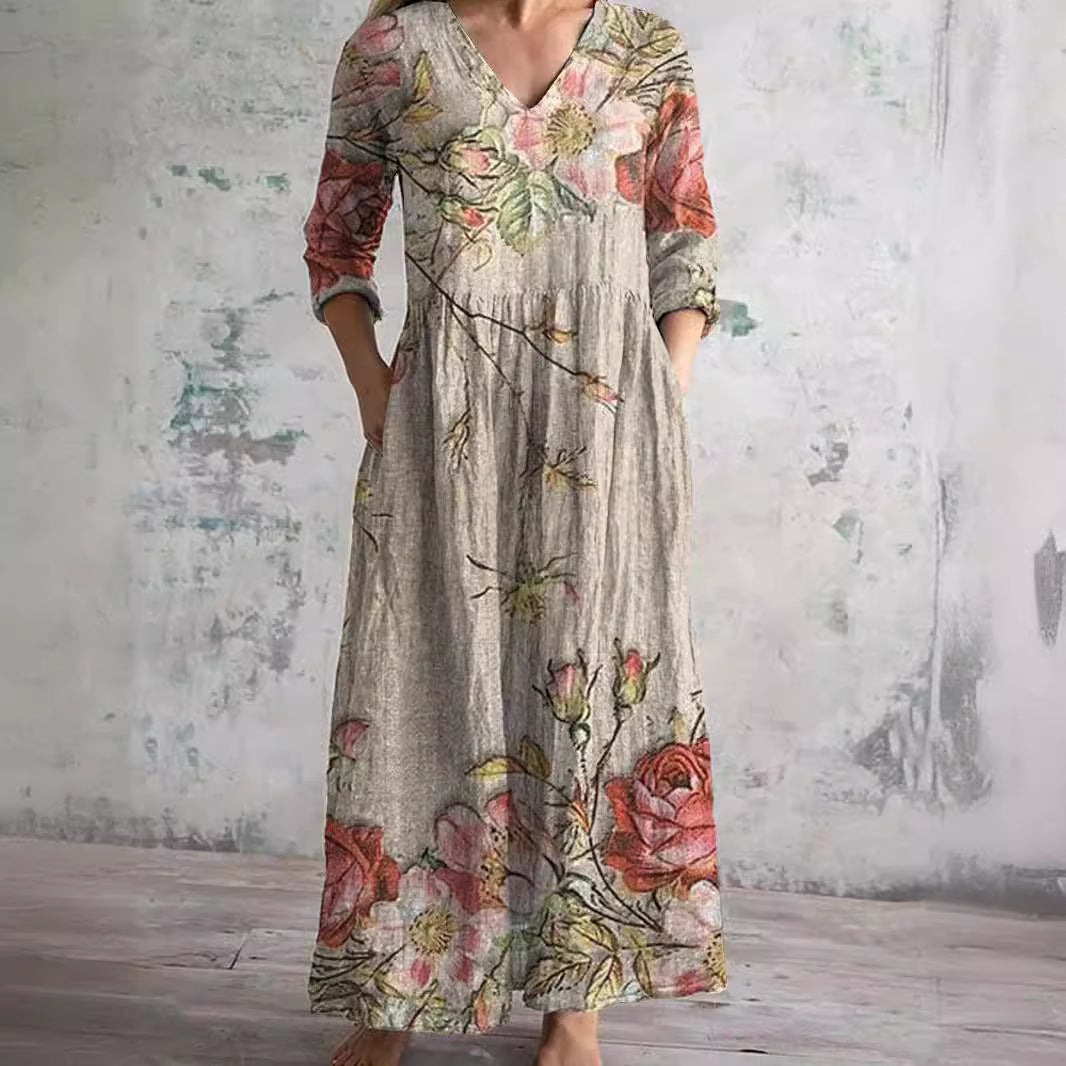 Aisling | Elegant sommarklänning i hög kvalitet med blommönster