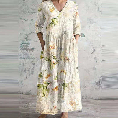 Aisling | Elegant sommarklänning i hög kvalitet med blommönster