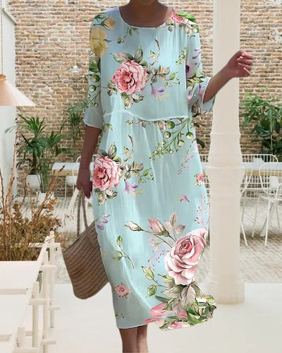 Linnea™ | Elegant Blommig Klänning